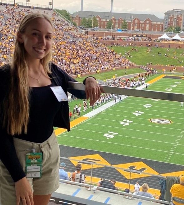 Photo of Lauren Hall, Student Intern for MU Athletics