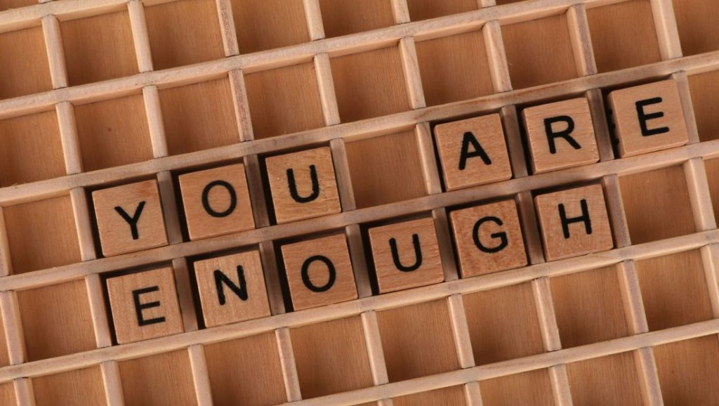 Scrabble pieces saying 
