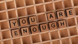 Scrabble pieces saying 